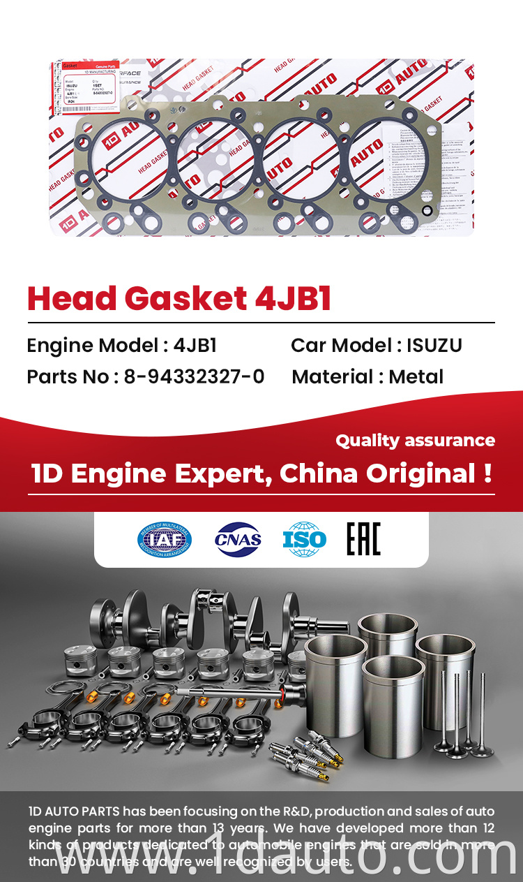 Cylinder Head Gasket Repair Set for ISUZU 